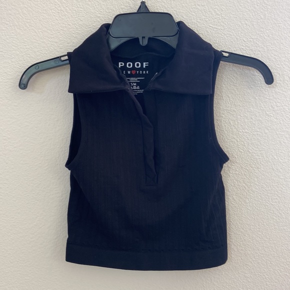 Black crop top S/M - Picture 3 of 4